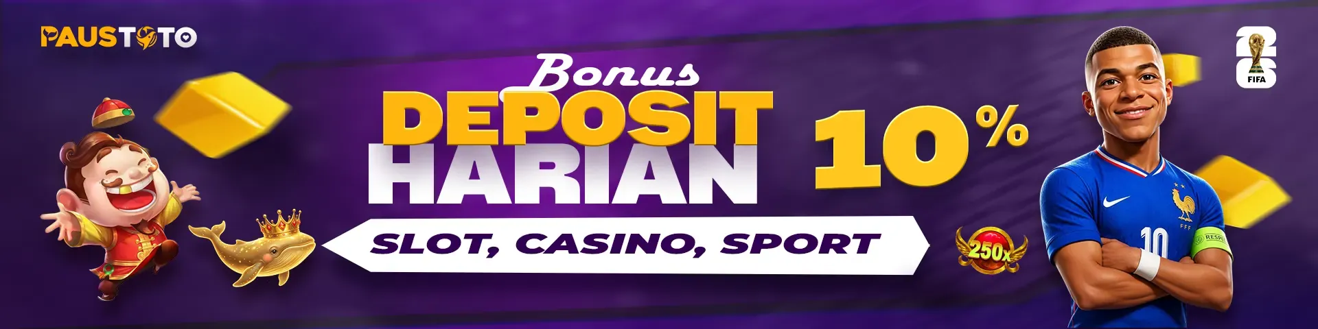 Bonus Deposit Setiap Harian 10% All Games